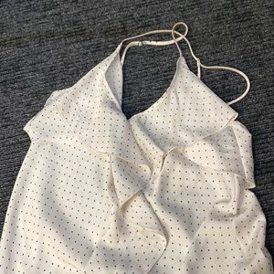 Low back ruffle midi slip dress medium victoria’s secret